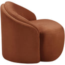  Meridian Caspian Cognac Chenille Fabric Upholstered Chair IMAGE 4