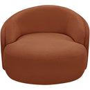  Meridian Caspian Cognac Chenille Fabric Upholstered Chair IMAGE 6