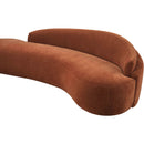  Meridian Caspian 79" Cognac Chenille Fabric Upholstered Loveseat IMAGE 12