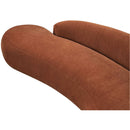  Meridian Caspian 79" Cognac Chenille Fabric Upholstered Loveseat IMAGE 13