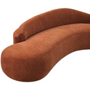  Meridian Caspian 79" Cognac Chenille Fabric Upholstered Loveseat IMAGE 14