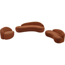  Meridian Caspian 79" Cognac Chenille Fabric Upholstered Loveseat IMAGE 18