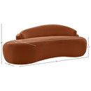  Meridian Caspian 79" Cognac Chenille Fabric Upholstered Loveseat IMAGE 19