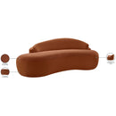  Meridian Caspian 79" Cognac Chenille Fabric Upholstered Loveseat IMAGE 20