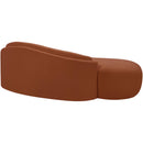  Meridian Caspian 79" Cognac Chenille Fabric Upholstered Loveseat IMAGE 5