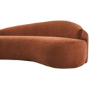  Meridian Caspian 101" Cognac Chenille Fabric Upholstered Sofa IMAGE 12