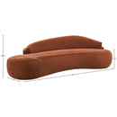  Meridian Caspian 101" Cognac Chenille Fabric Upholstered Sofa IMAGE 20