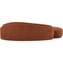  Meridian Caspian 101" Cognac Chenille Fabric Upholstered Sofa IMAGE 4