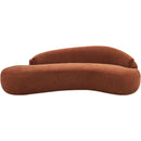  Meridian Caspian 101" Cognac Chenille Fabric Upholstered Sofa IMAGE 6