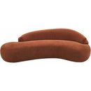  Meridian Caspian 101" Cognac Chenille Fabric Upholstered Sofa IMAGE 7