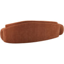  Meridian Caspian 101" Cognac Chenille Fabric Upholstered Sofa IMAGE 9