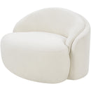  Meridian Caspian Cream Chenille Fabric Upholstered Chair IMAGE 10