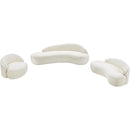  Meridian Caspian Cream Chenille Fabric Upholstered Chair IMAGE 13