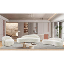  Meridian Caspian Cream Chenille Fabric Upholstered Chair IMAGE 16