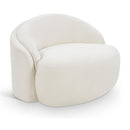  Meridian Caspian Cream Chenille Fabric Upholstered Chair IMAGE 1