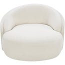  Meridian Caspian Cream Chenille Fabric Upholstered Chair IMAGE 6