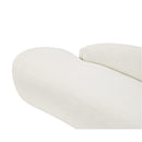  Meridian Caspian 79" Cream Chenille Fabric Upholstered Loveseat IMAGE 14