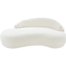  Meridian Caspian 79" Cream Chenille Fabric Upholstered Loveseat IMAGE 7