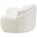  Meridian Caspian 101" Cream Chenille Fabric Upholstered Sofa IMAGE 10