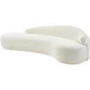  Meridian Caspian 101" Cream Chenille Fabric Upholstered Sofa IMAGE 11