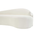  Meridian Caspian 101" Cream Chenille Fabric Upholstered Sofa IMAGE 12