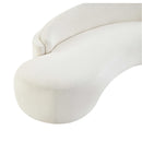  Meridian Caspian 101" Cream Chenille Fabric Upholstered Sofa IMAGE 15