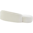  Meridian Caspian 101" Cream Chenille Fabric Upholstered Sofa IMAGE 8