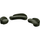  Meridian Caspian Green Chenille Fabric Upholstered Chair IMAGE 13