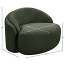  Meridian Caspian Green Chenille Fabric Upholstered Chair IMAGE 14