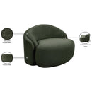  Meridian Caspian Green Chenille Fabric Upholstered Chair IMAGE 15