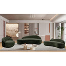  Meridian Caspian Green Chenille Fabric Upholstered Chair IMAGE 16