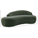  Meridian Caspian 79" Green Chenille Fabric Upholstered Loveseat IMAGE 19