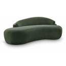  Meridian Caspian 79" Green Chenille Fabric Upholstered Loveseat IMAGE 1