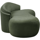  Meridian Caspian 79" Green Chenille Fabric Upholstered Loveseat IMAGE 4