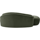  Meridian Caspian 79" Green Chenille Fabric Upholstered Loveseat IMAGE 5