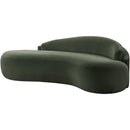  Meridian Caspian 79" Green Chenille Fabric Upholstered Loveseat IMAGE 7