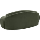  Meridian Caspian 79" Green Chenille Fabric Upholstered Loveseat IMAGE 9