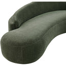  Meridian Caspian 101" Green Chenille Fabric Upholstered Sofa IMAGE 15