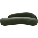  Meridian Caspian 101" Green Chenille Fabric Upholstered Sofa IMAGE 3