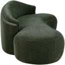  Meridian Caspian 101" Green Chenille Fabric Upholstered Sofa IMAGE 4