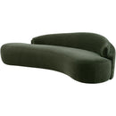  Meridian Caspian 101" Green Chenille Fabric Upholstered Sofa IMAGE 8