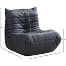  Meridian Relax Black Vegan Leather Upholstered Chair IMAGE 9