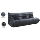  Meridian Relax 77.75" Black Vegan Leather Upholstered Sofa IMAGE 10