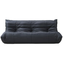  Meridian Relax 77.75" Black Vegan Leather Upholstered Sofa IMAGE 3