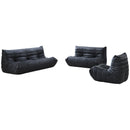  Meridian Relax 77.75" Black Vegan Leather Upholstered Sofa IMAGE 8