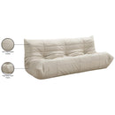  Meridian Relax 77.75" Cream Vegan Leather Upholstered Sofa IMAGE 10