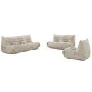  Meridian Relax 77.75" Cream Vegan Leather Upholstered Sofa IMAGE 8