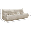 Meridian Relax 77.75" Cream Vegan Leather Upholstered Sofa IMAGE 9