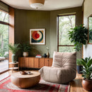  Meridian Relax Tan Vegan Leather Upholstered Chair IMAGE 2