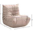  Meridian Relax Tan Vegan Leather Upholstered Chair IMAGE 9